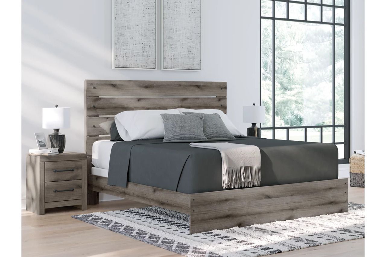 Fondenlane King Panel Bed In Brown Gray NCB2405B8