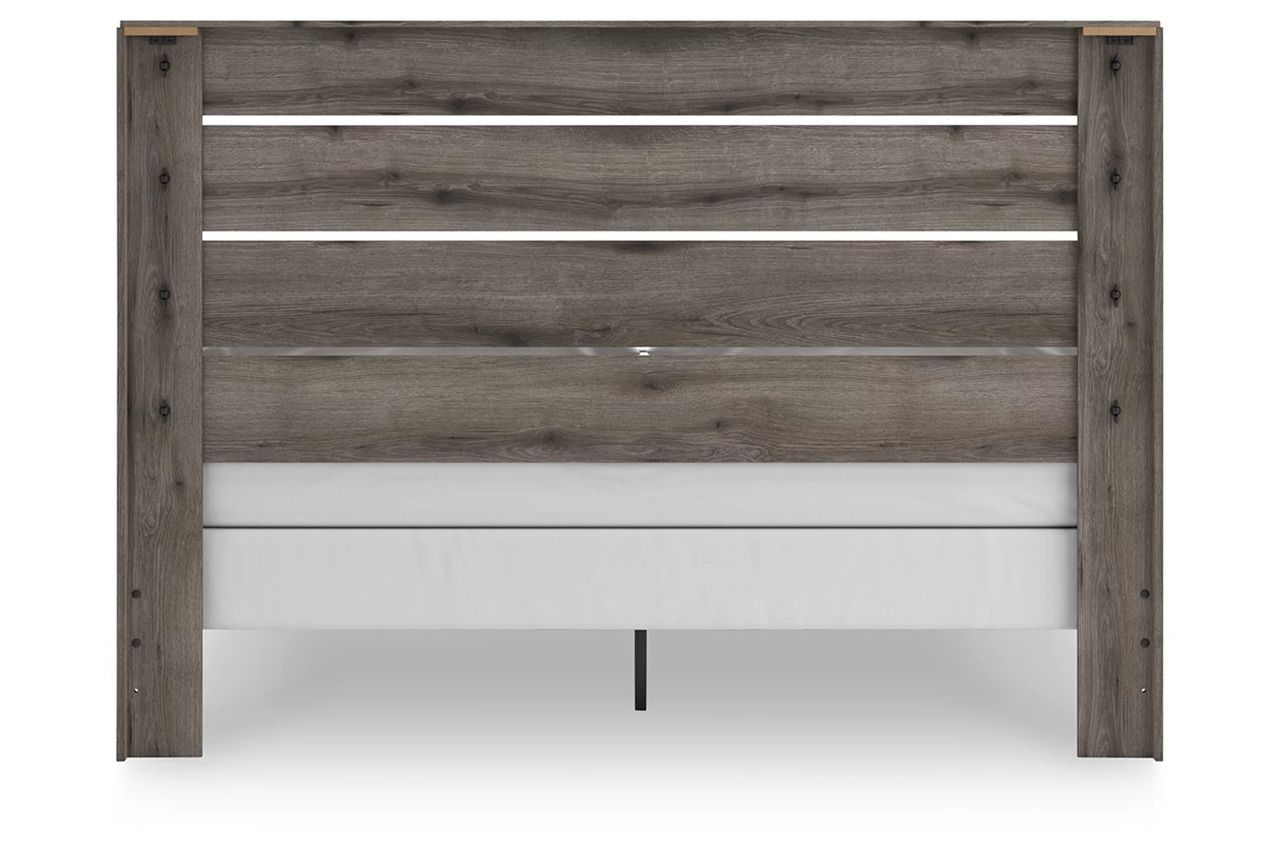Fondenlane King Panel Bed In Brown Gray NCB2405B8