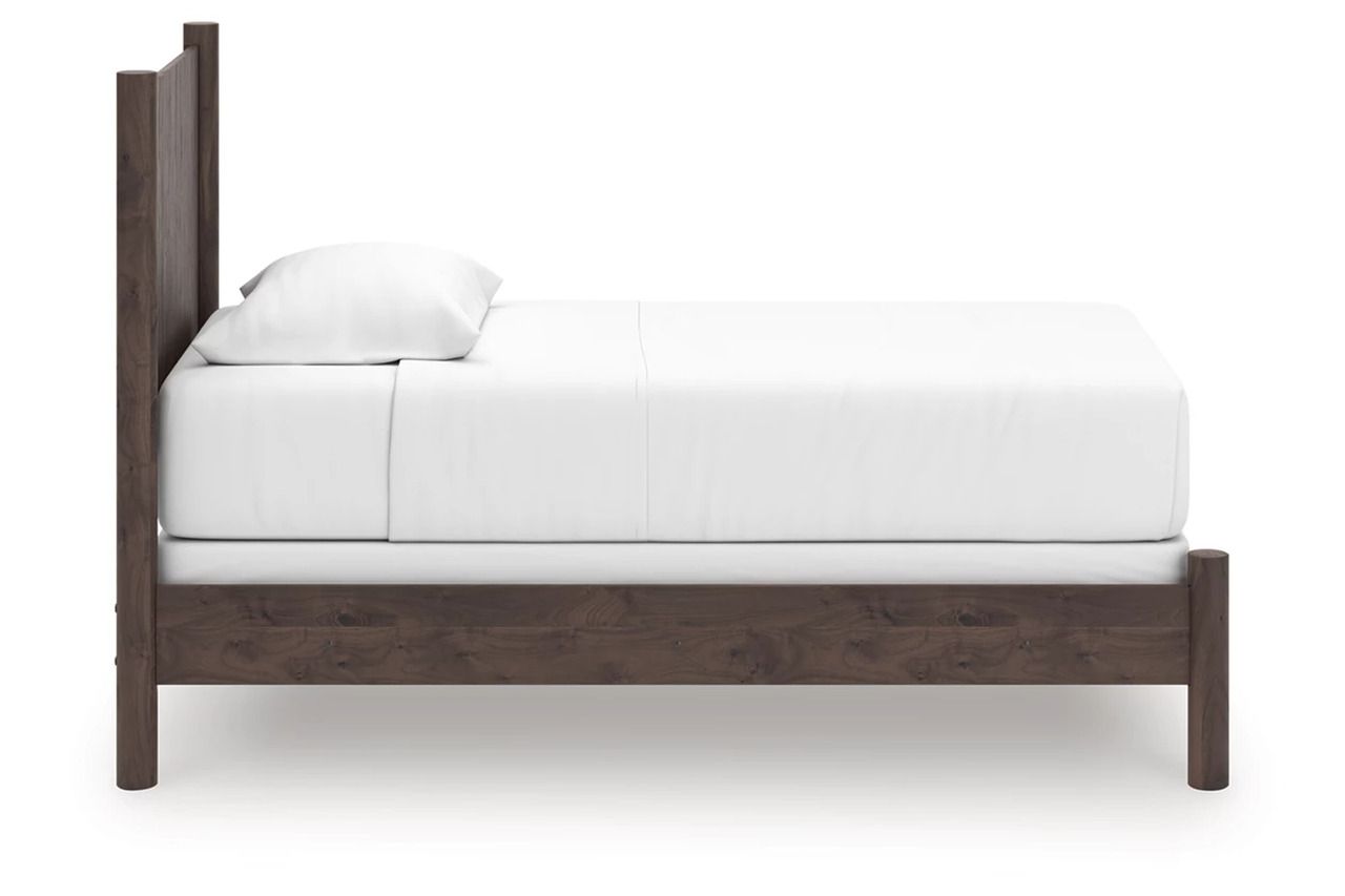 Symarro Twin Panel Bed In Brown NCB2614B14