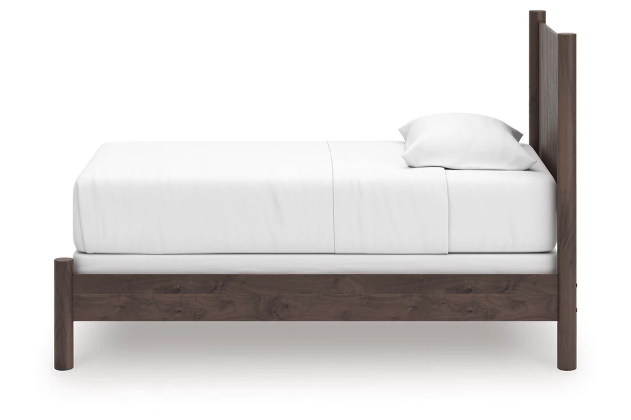 Symarro Twin Panel Bed In Brown NCB2614B14