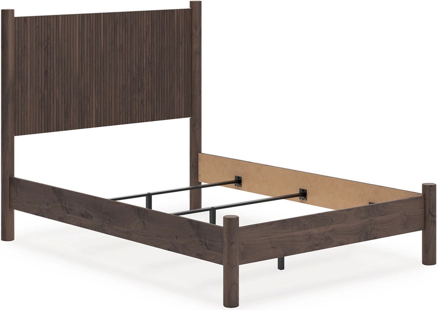 Symarro Full Panel Bed In Brown NCB2614B16