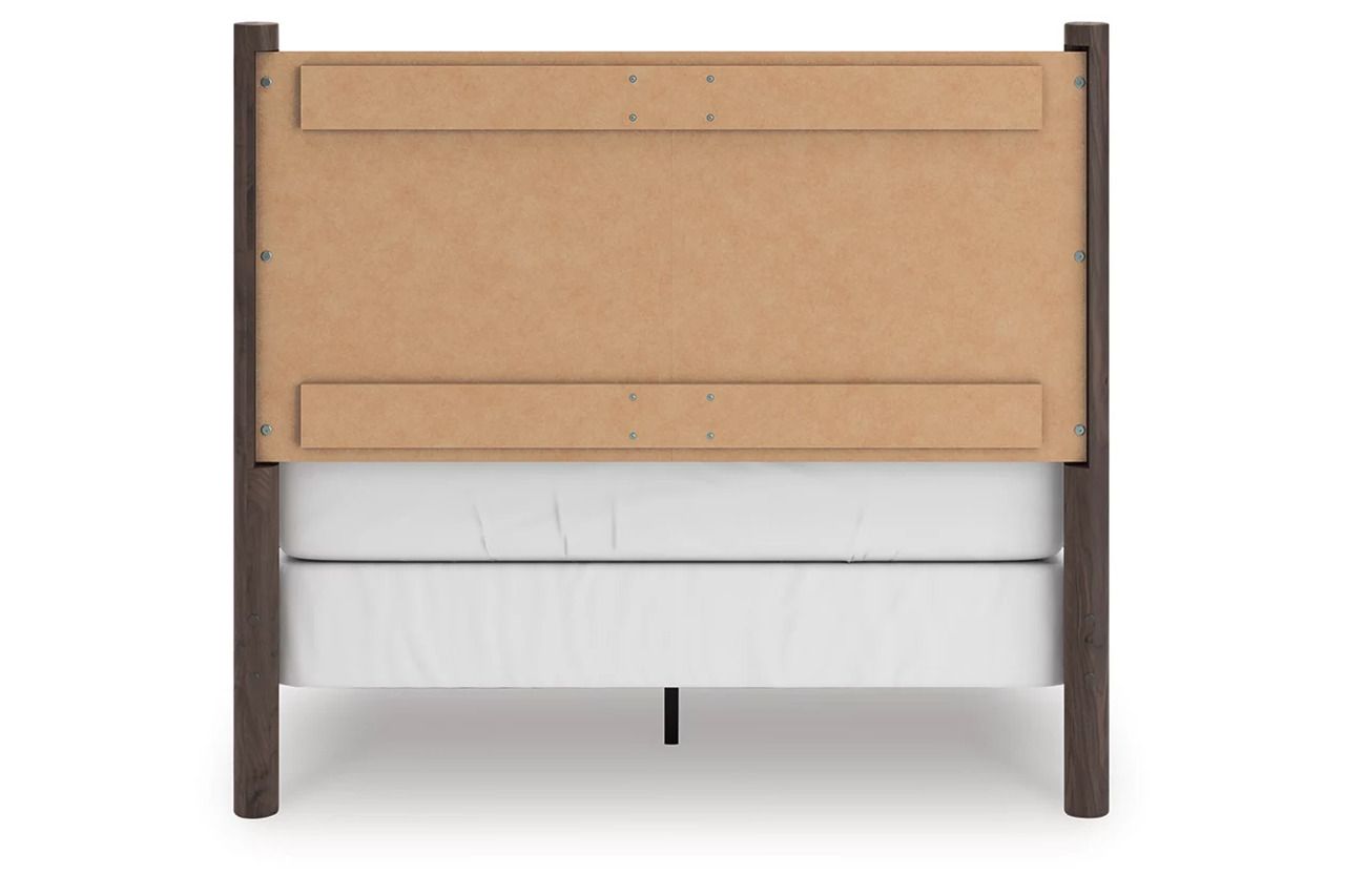 Symarro Full Panel Bed In Brown NCB2614B16