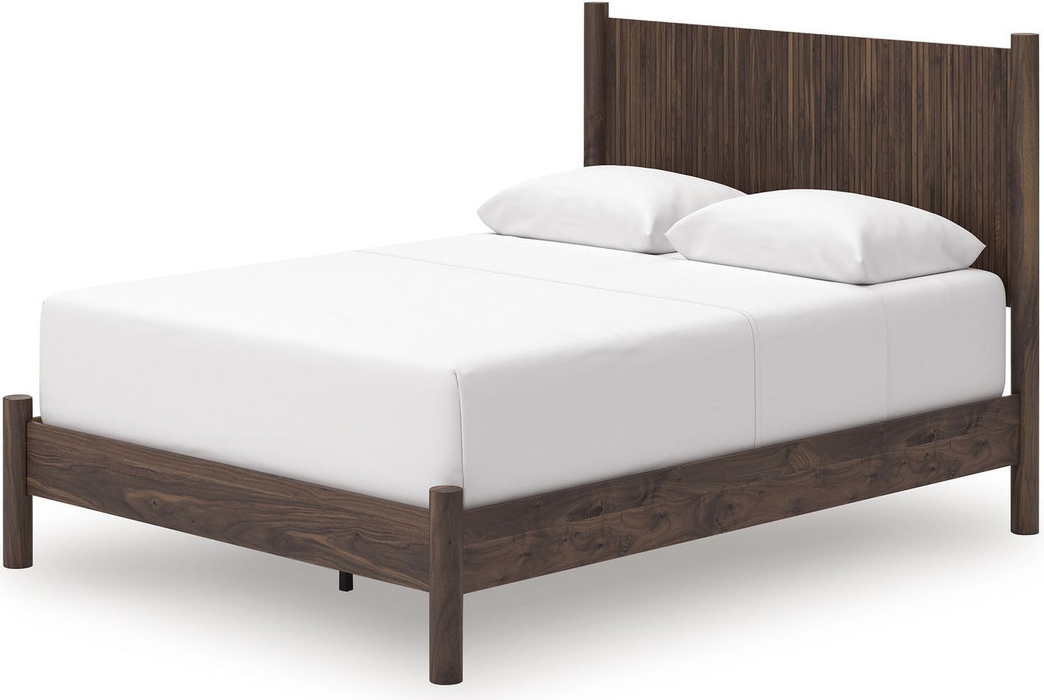 Symarro Queen Panel Bed In Brown NCB2614B18
