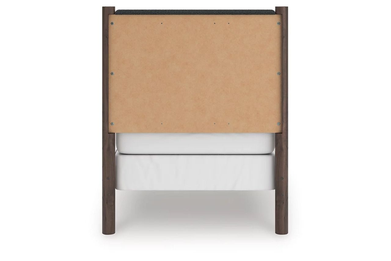 Symarro Twin Upholstered Panel Bed In Brown NCB2614B20