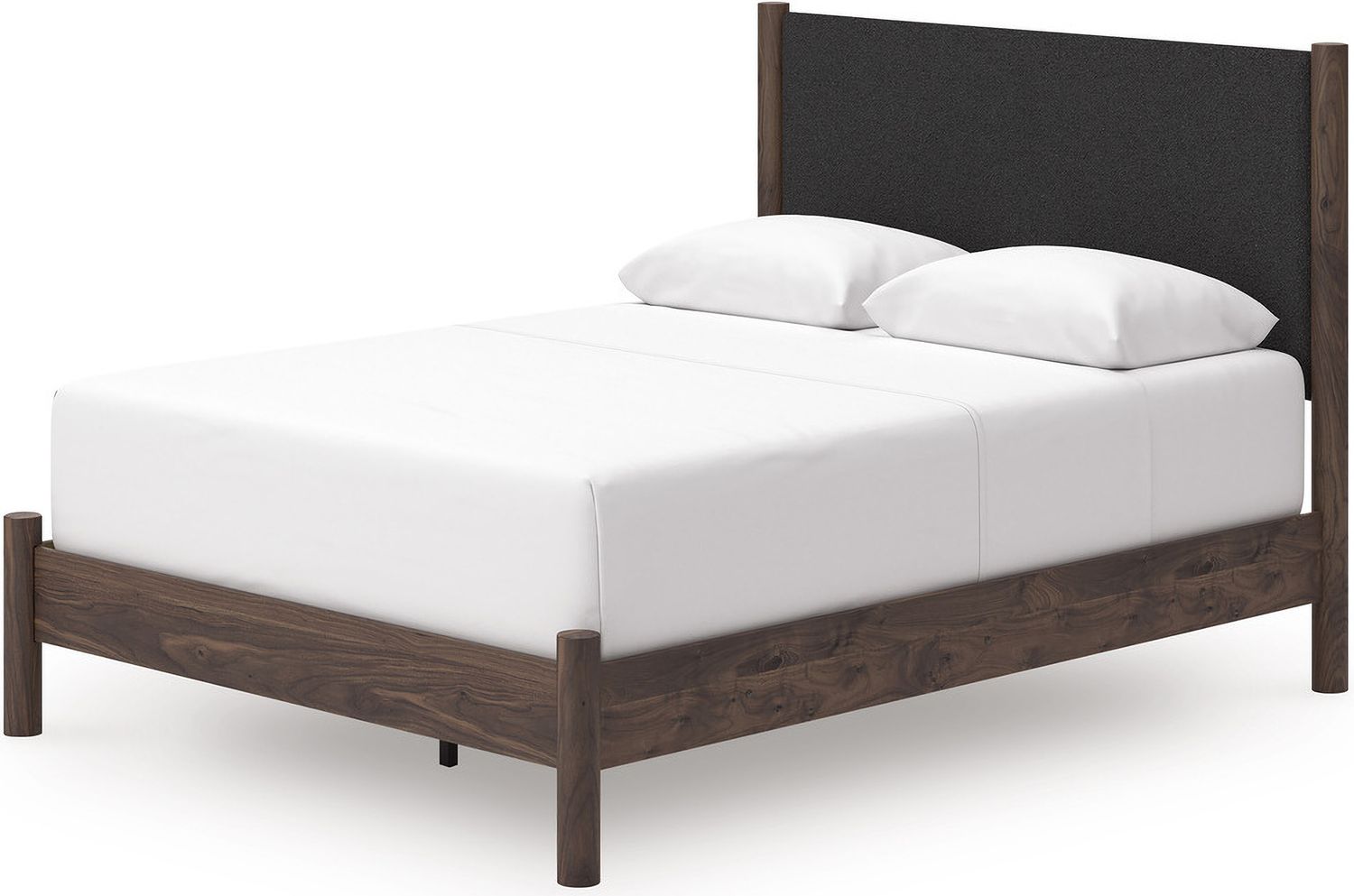 Symarro Queen Upholstered Panel Bed In Brown NCB2614B24