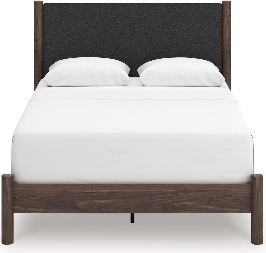 Symarro Queen Upholstered Panel Bed In Brown NCB2614B24