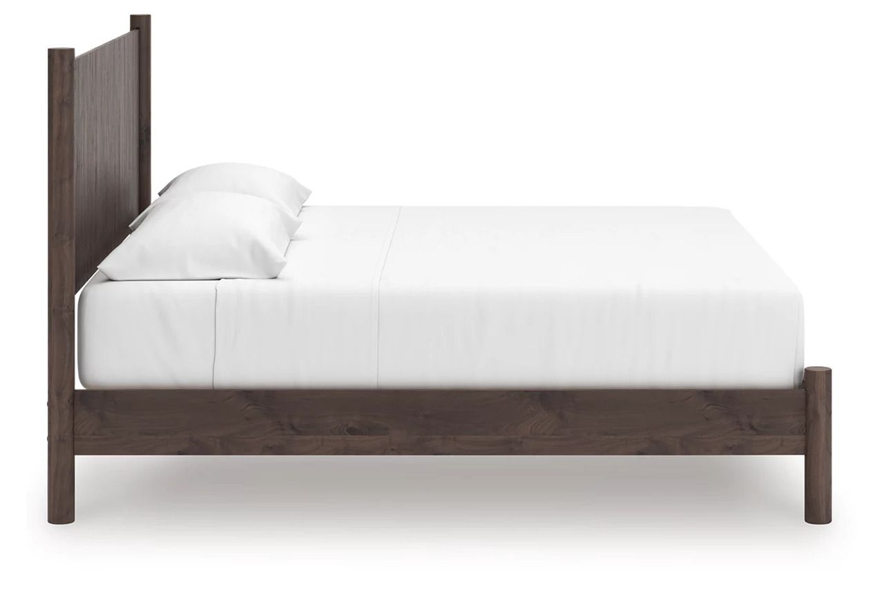 Symarro King Panel Platform Bed In Brown NCB2614B27
