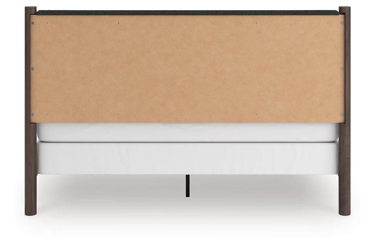 Symarro King Upholstered Panel Bed In Brown NCB2614B29