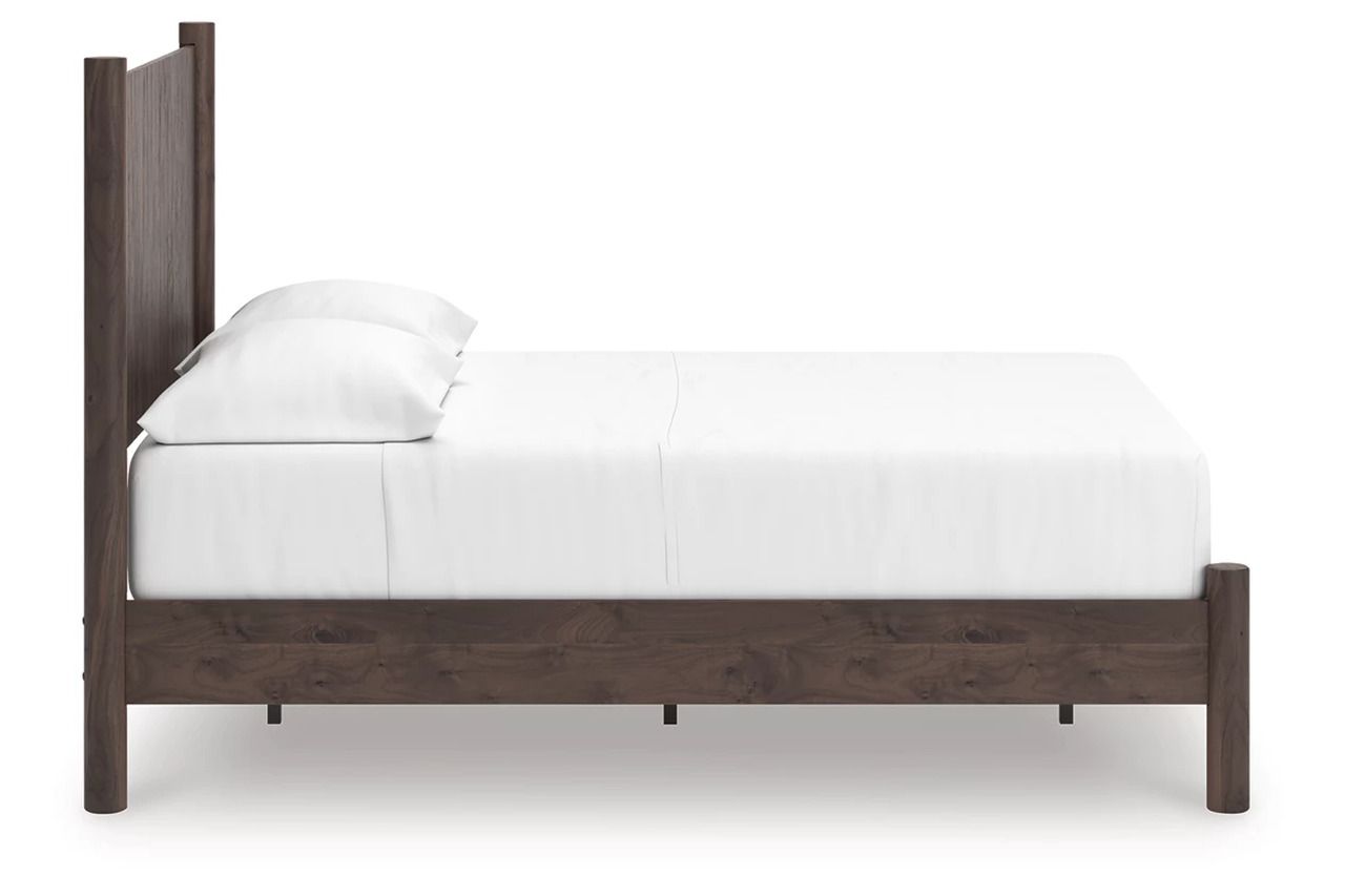 Symarro Full Panel Platform Bed In Brown NCB2614B4