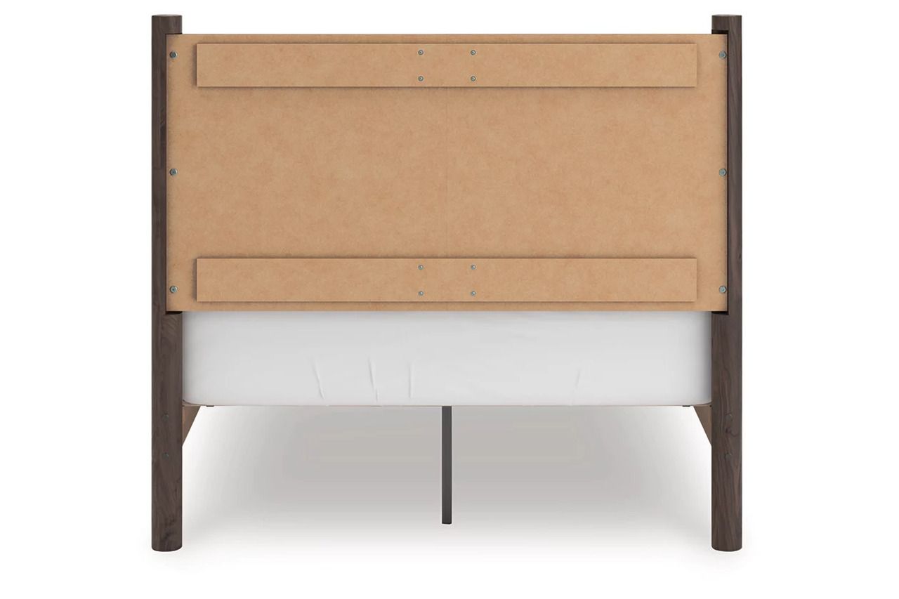 Symarro Full Panel Platform Bed In Brown NCB2614B4