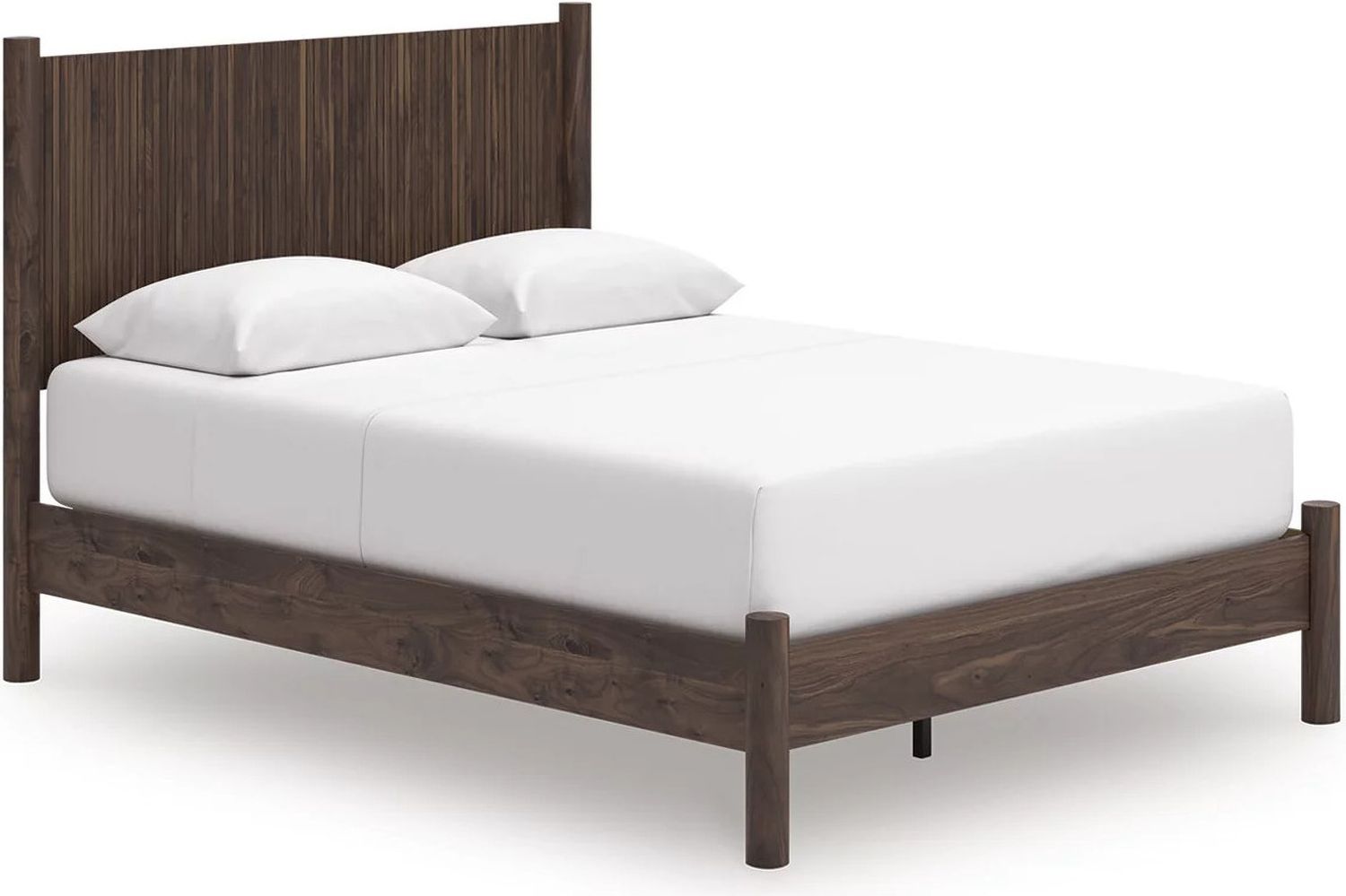 Symarro Queen Panel Platform Bed In Brown NCB2614B6