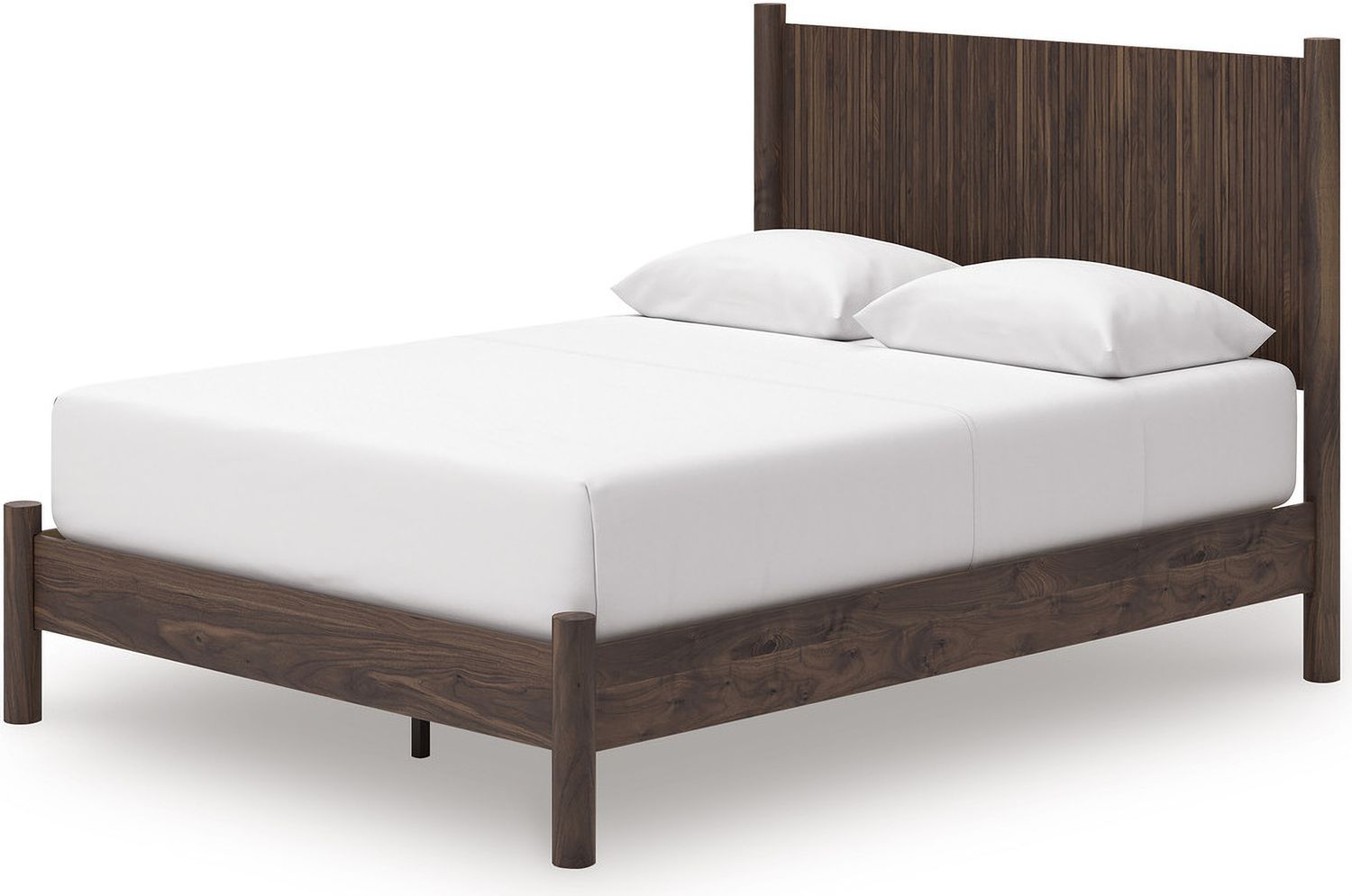Symarro Queen Panel Platform Bed In Brown NCB2614B6