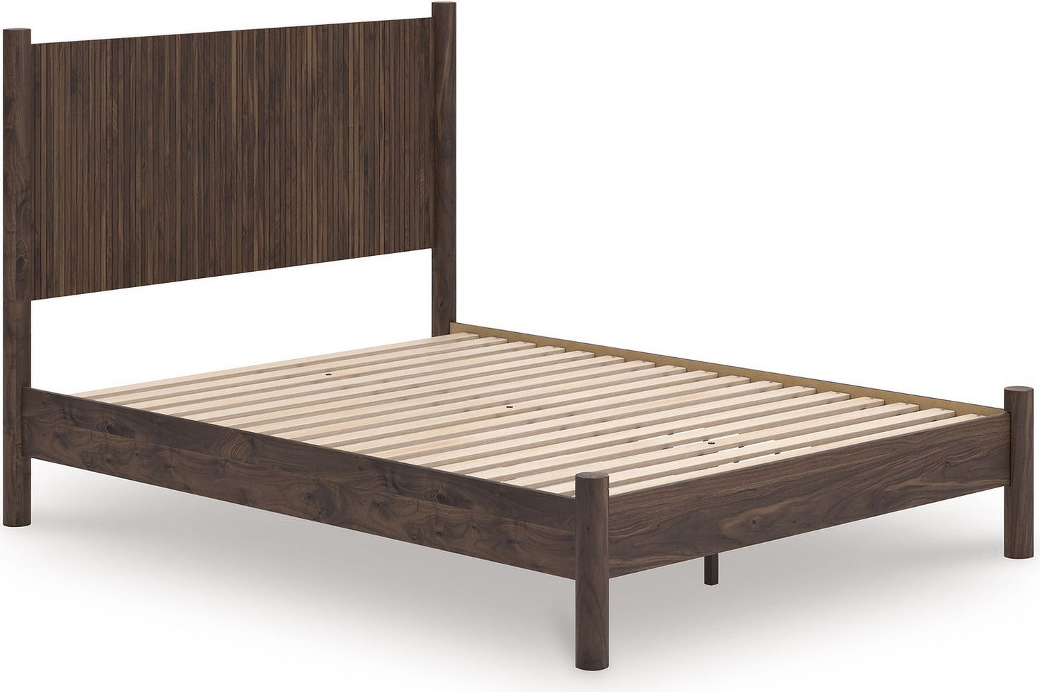 Symarro Queen Panel Platform Bed In Brown NCB2614B6