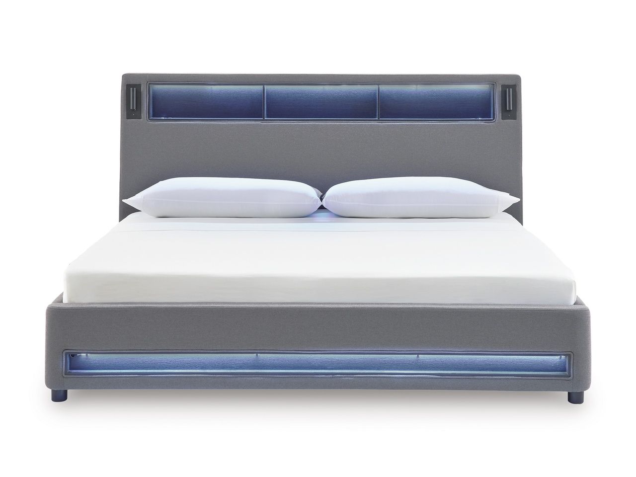 Wronske King Upholstered Bed In Gray NCB2721B21