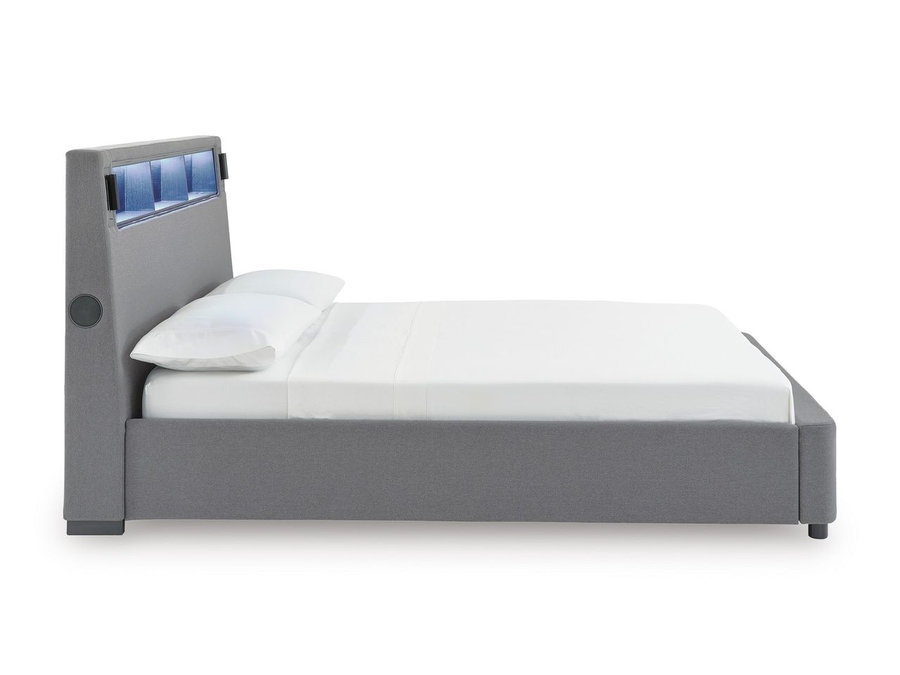 Wronske King Upholstered Bed In Gray NCB2721B21