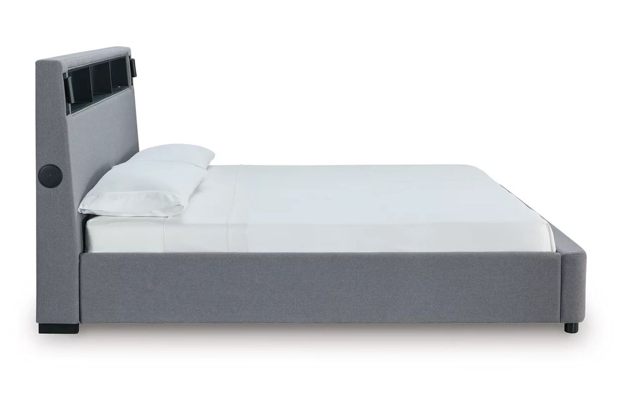 Wronske California King Upholstered Bed In Gray NCB2721B22