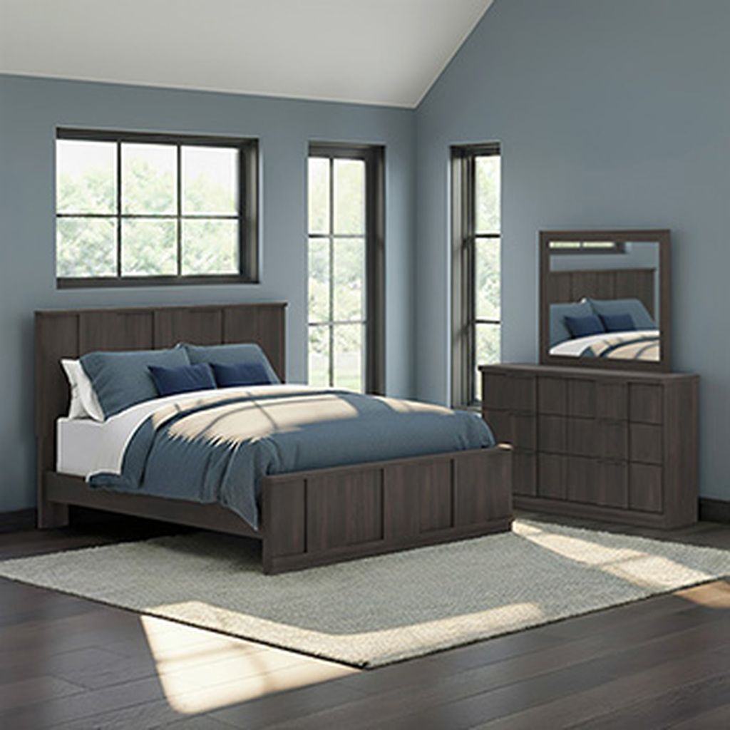Agrander Bedroom Mirror In Dark Brown NCB316736