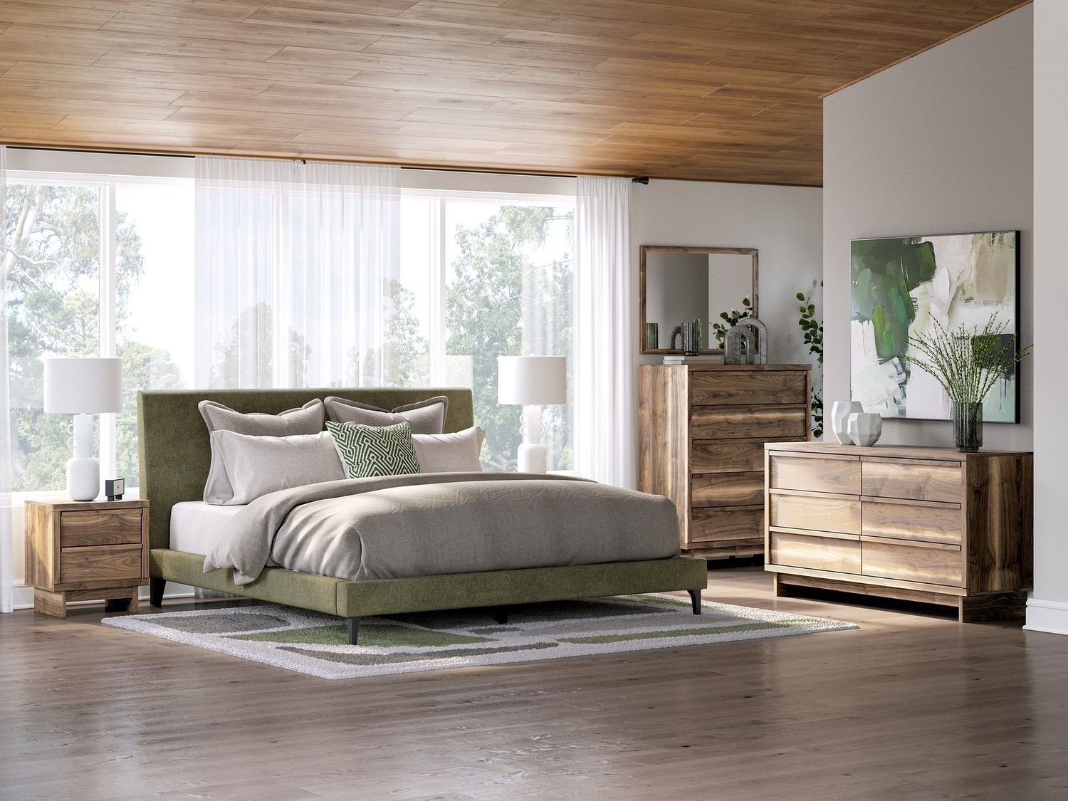 Darcalli Wide Chest of Drawers In Brown NCB3367345