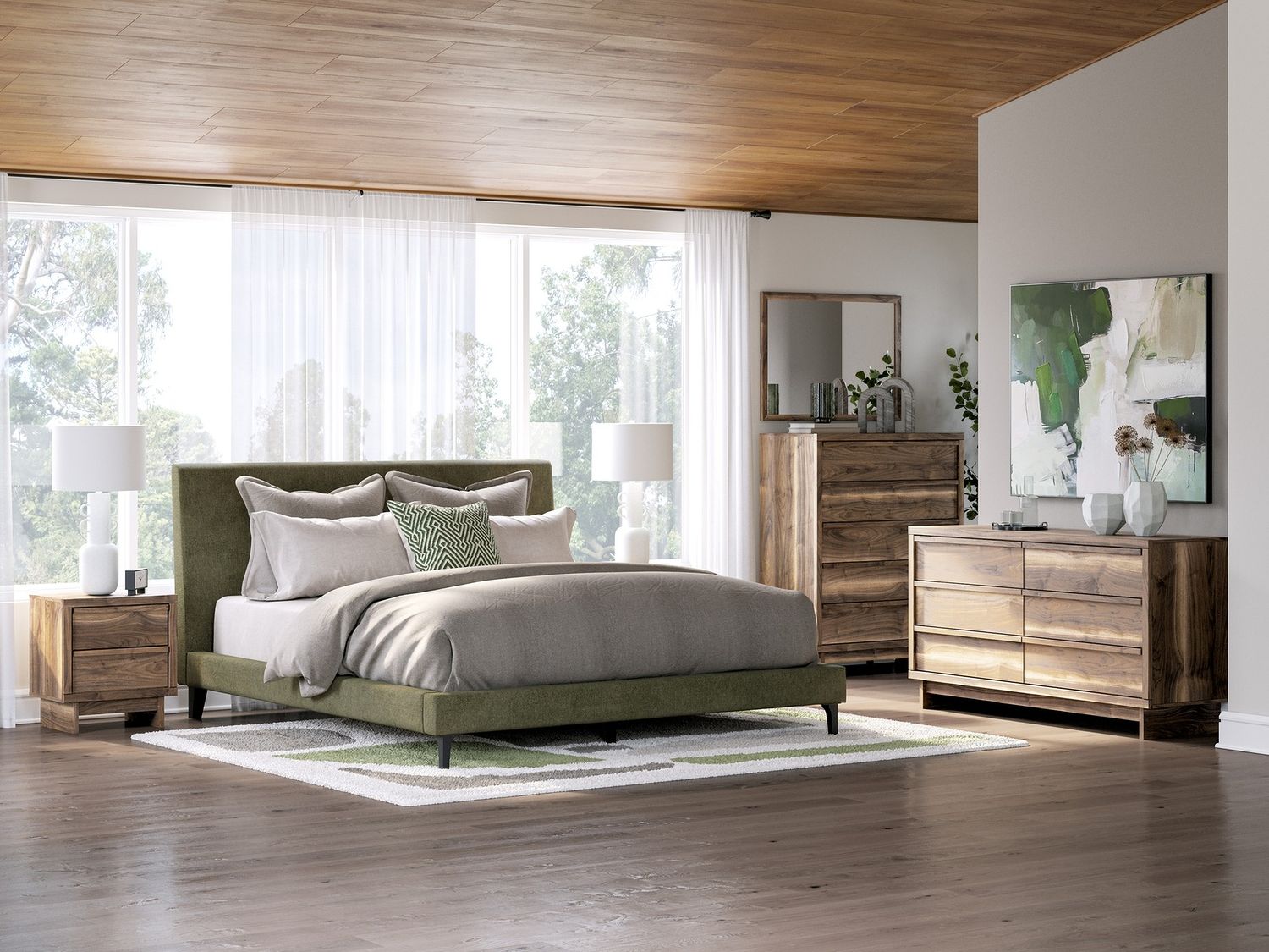 Darcalli Wide Chest of Drawers In Brown NCB3367345