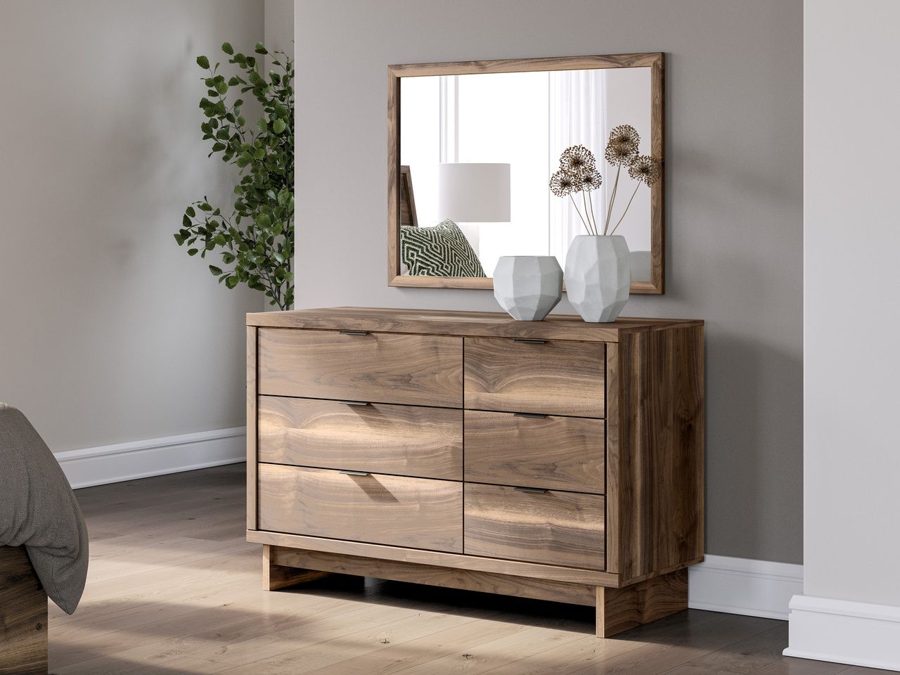 Darcalli Bedroom Mirror In Brown NCB336736