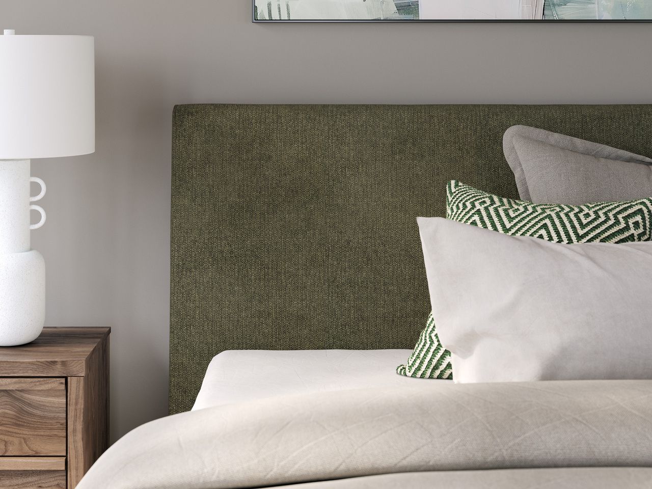 Darcalli Full Upholstered Bed with Roll Slats In Sage Green NCB336772