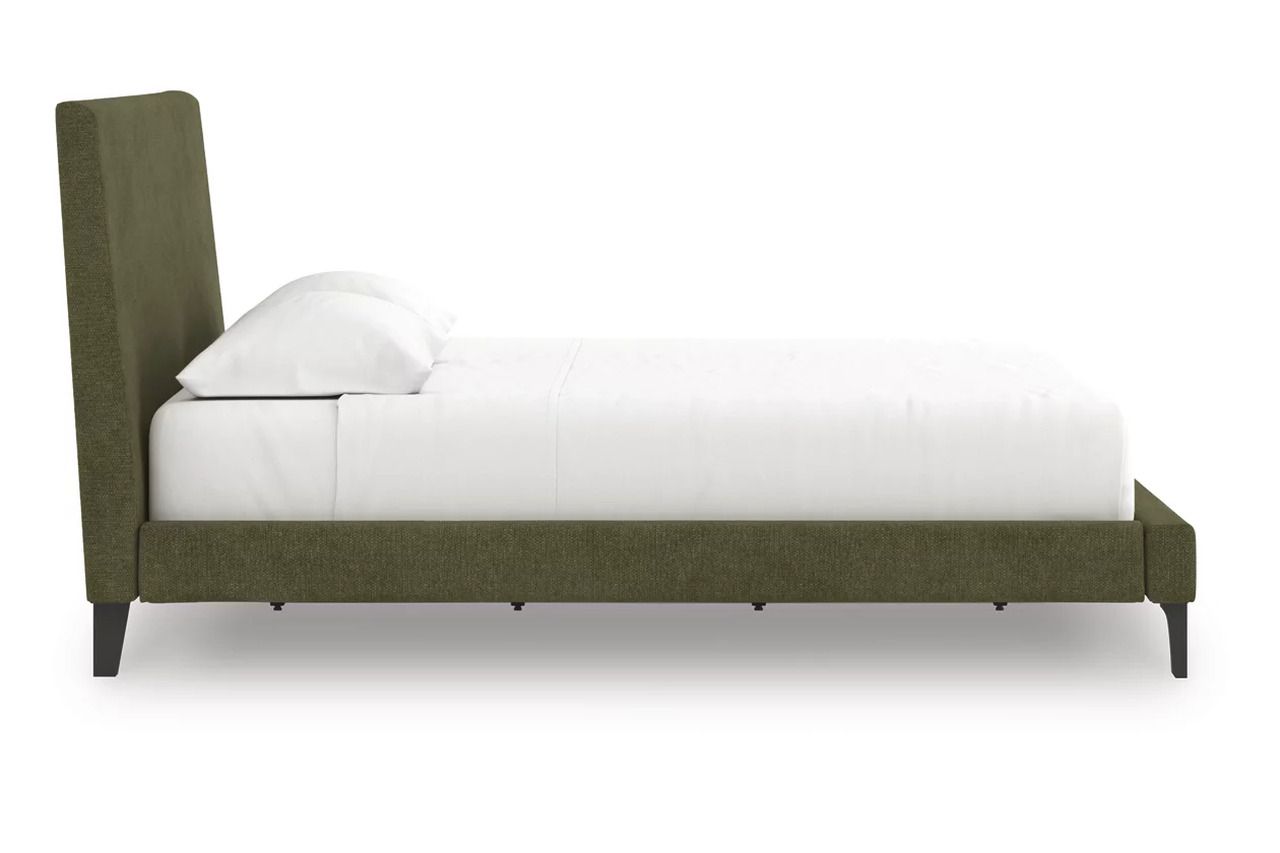 Darcalli California King Upholstered Bed with Roll Slats In Sage Green NCB336794