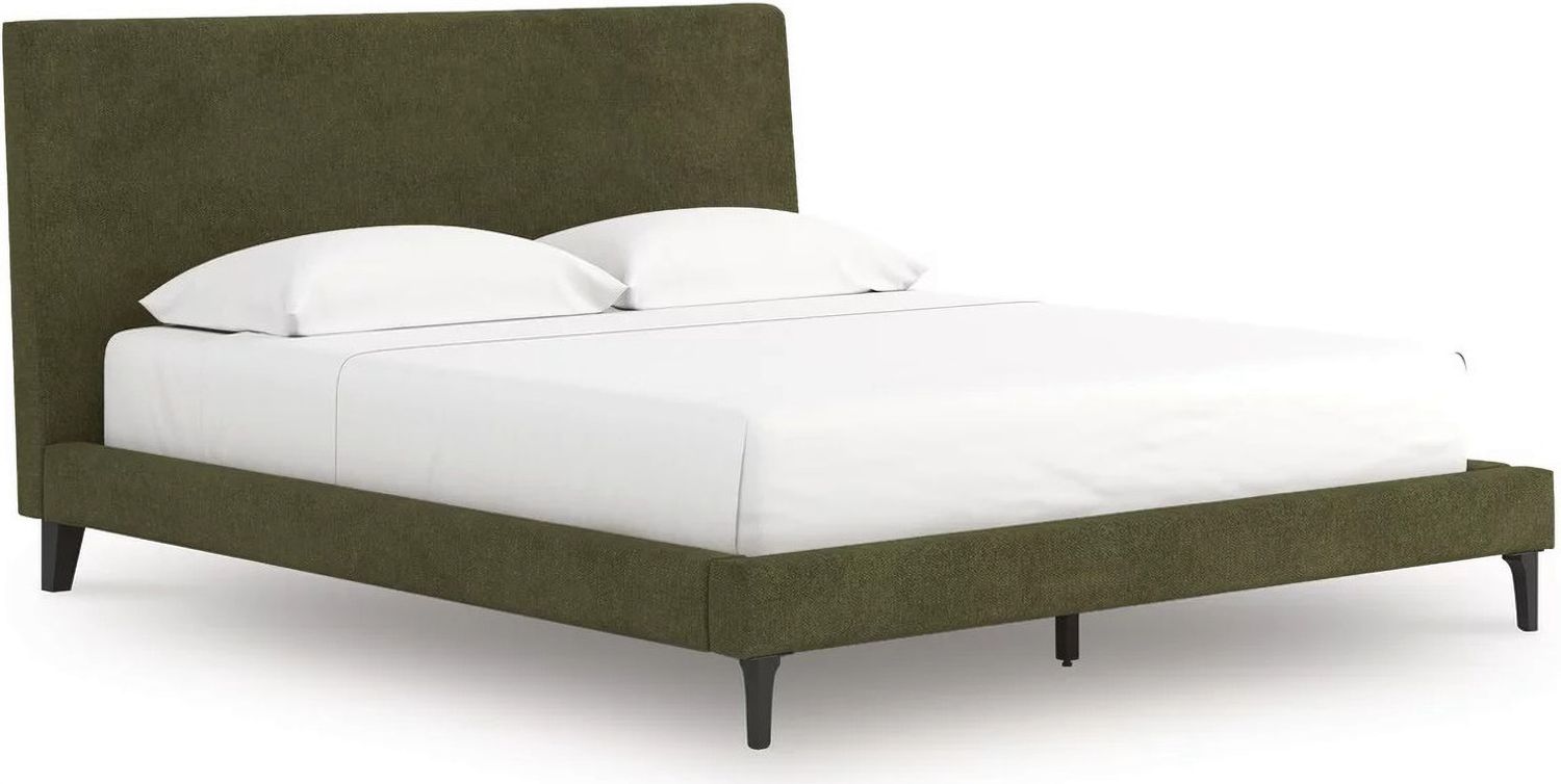 Darcalli California King Upholstered Bed with Roll Slats In Sage Green NCB336794