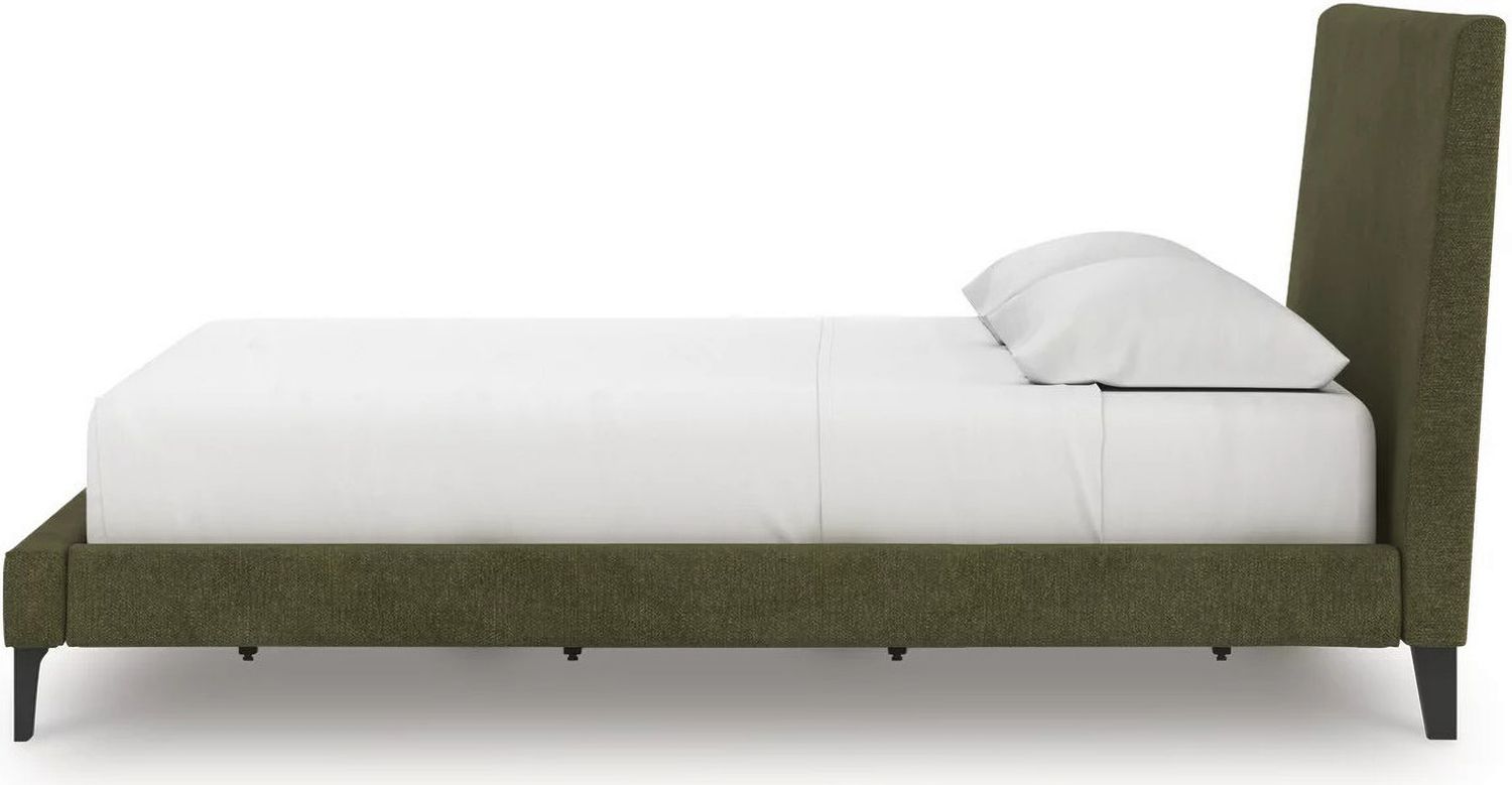 Darcalli California King Upholstered Bed with Roll Slats In Sage Green NCB336794
