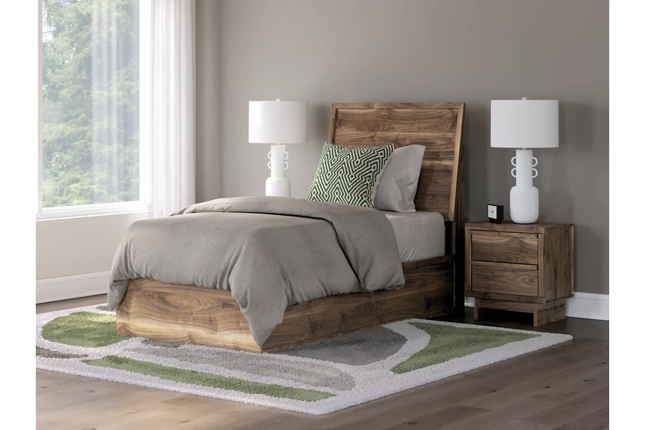 Darcalli Twin Panel Bed In Brown NCB3367B21
