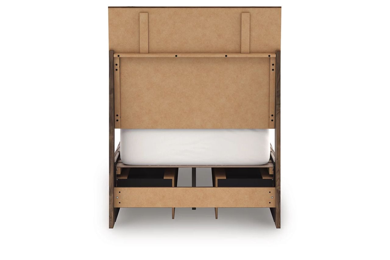 Darcalli Twin Panel Bed with Storage In Brown NCB3367B27