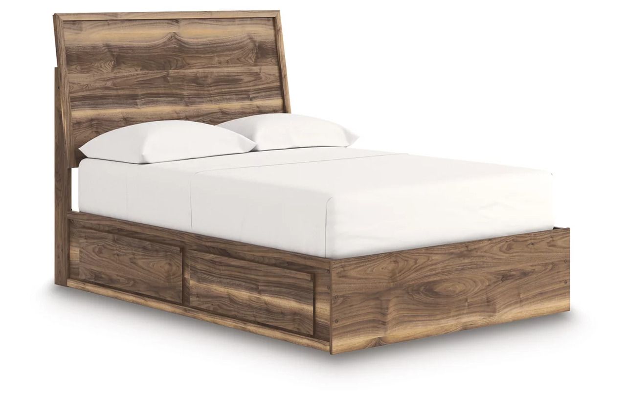 Darcalli Full Panel Bed with Storage In Brown NCB3367B28