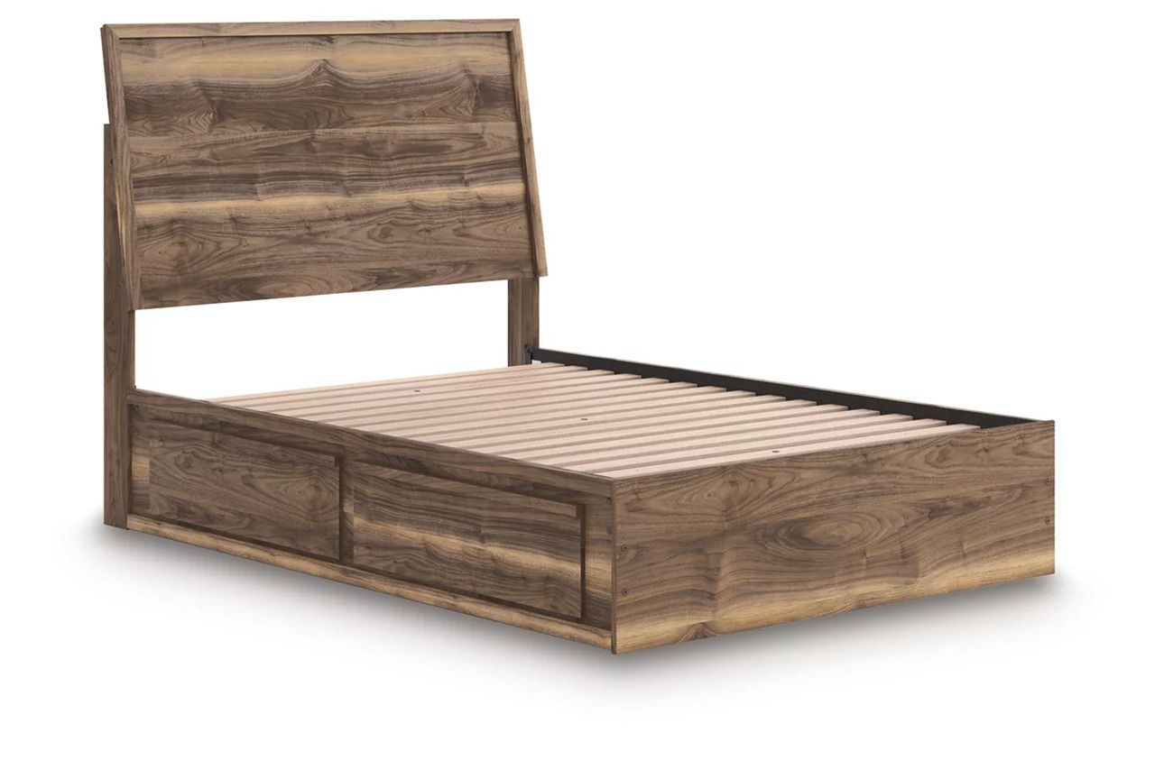 Darcalli Full Panel Bed with Storage In Brown NCB3367B28