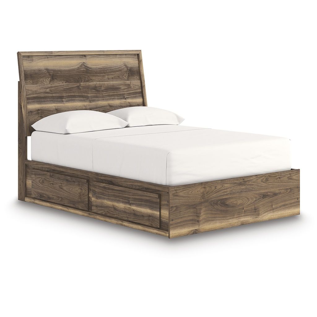 Darcalli Full Panel Bed with Storage In Brown NCB3367B28