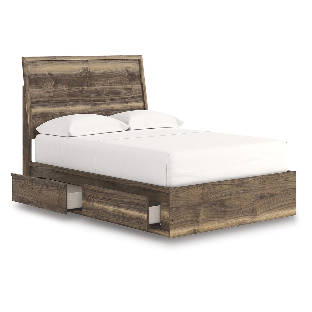 Darcalli Full Panel Bed with Storage In Brown NCB3367B28