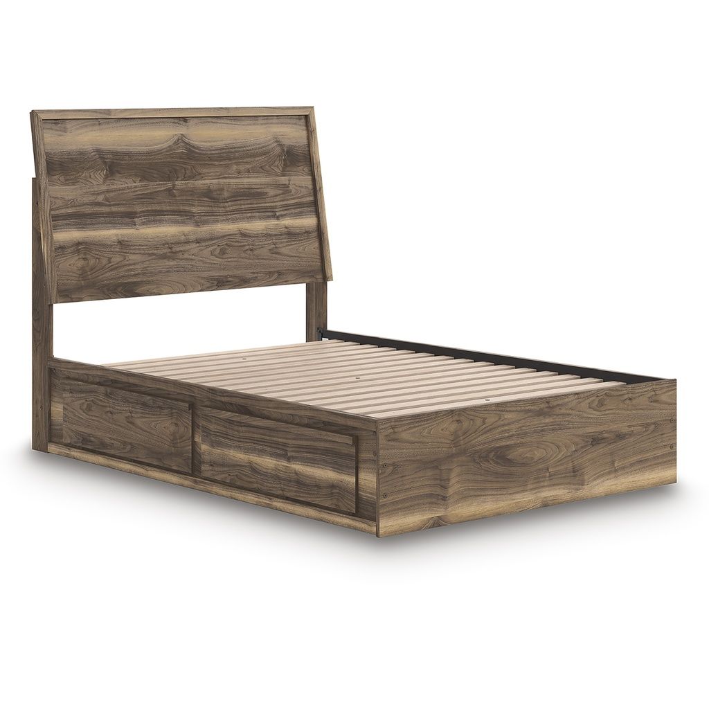 Darcalli Full Panel Bed with Storage In Brown NCB3367B28