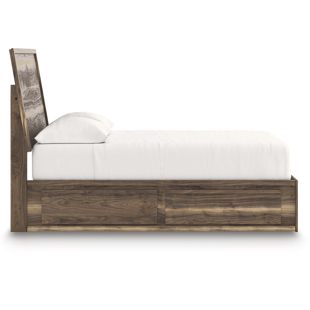Darcalli Full Panel Bed with Storage In Brown NCB3367B28
