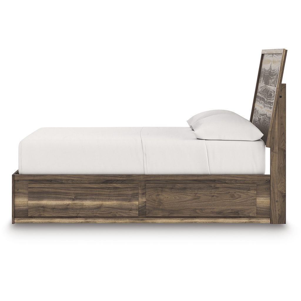 Darcalli Full Panel Bed with Storage In Brown NCB3367B28