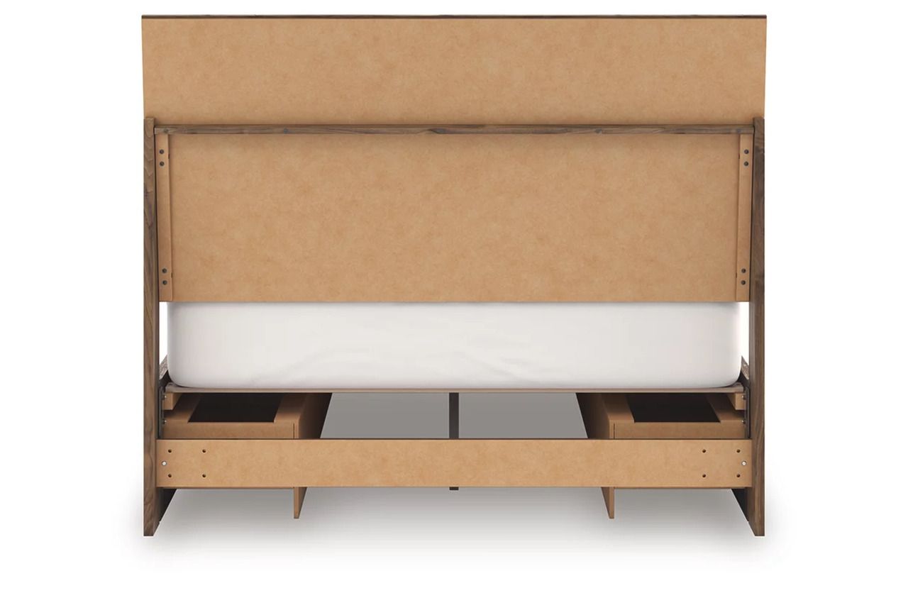 Darcalli Queen Panel Bed with Storage In Brown NCB3367B4