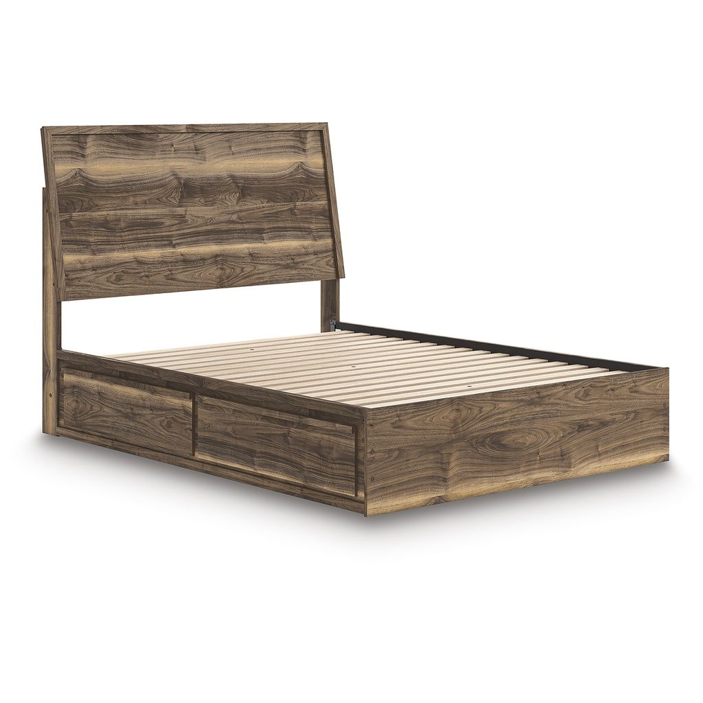 Darcalli Queen Panel Bed with Storage In Brown NCB3367B4