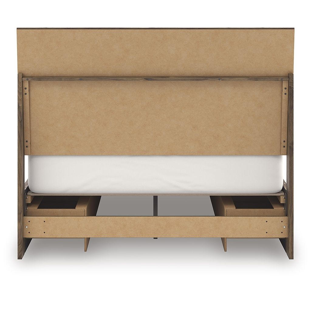 Darcalli Queen Panel Bed with Storage In Brown NCB3367B4