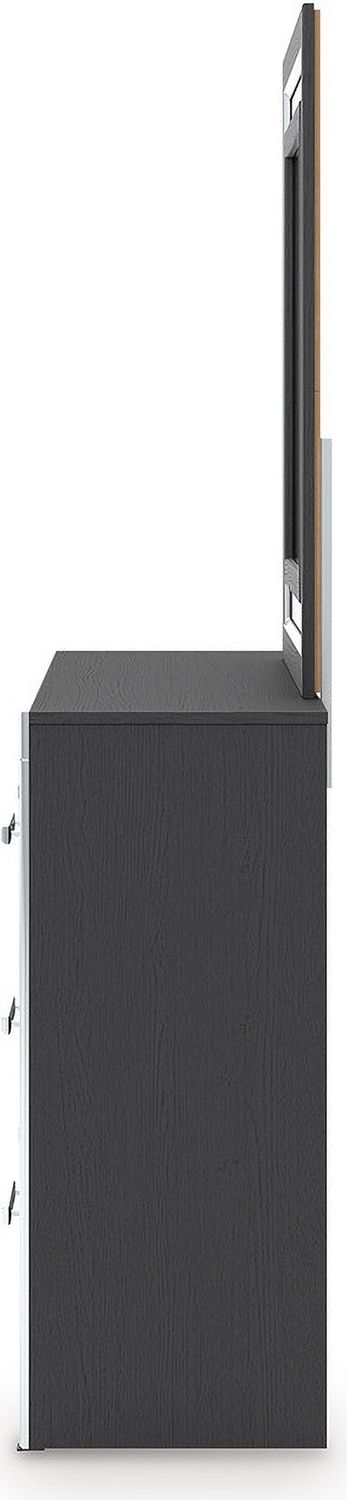 Ravalori Bedroom Mirror In Black NCB338036