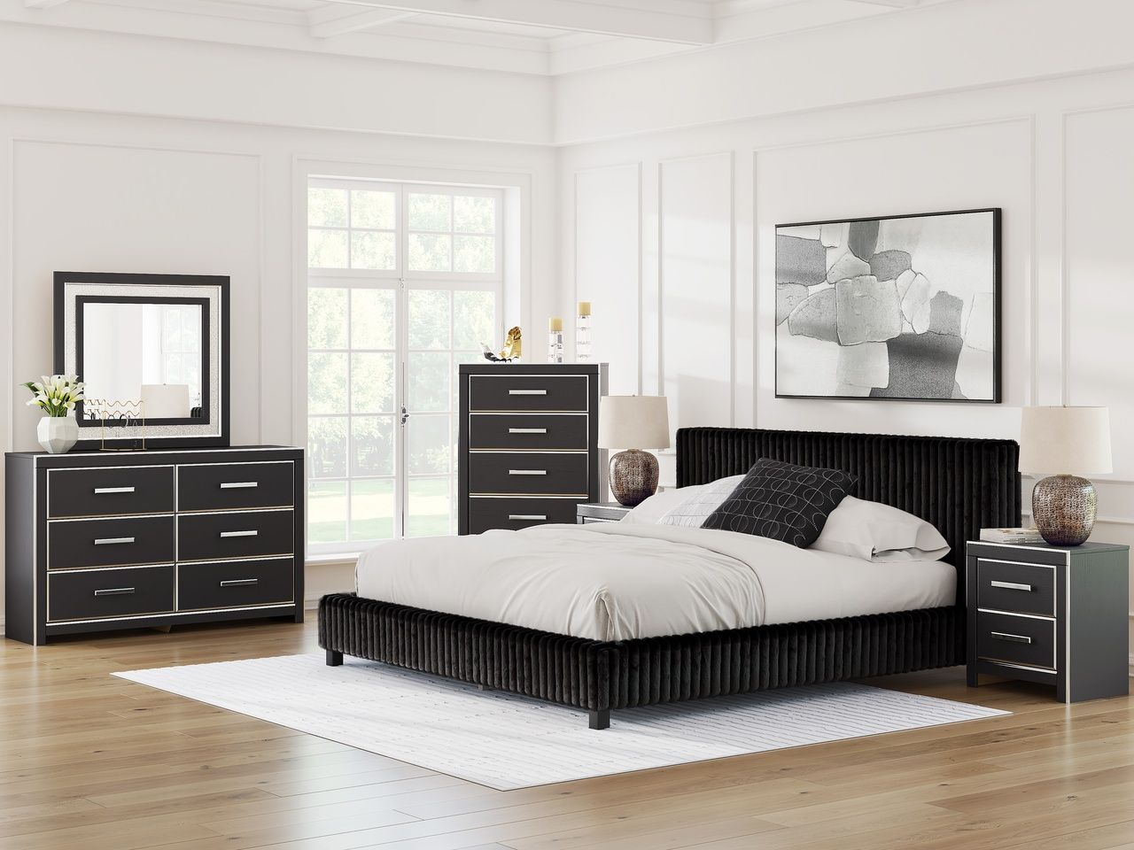 Ravalori Bedroom Mirror In Black NCB338036