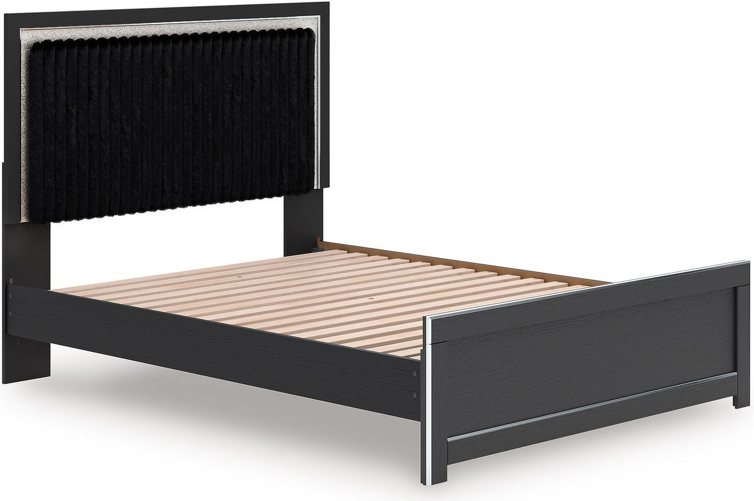 Ravalori Queen Upholstered Panel Headboard In Black NCB338057