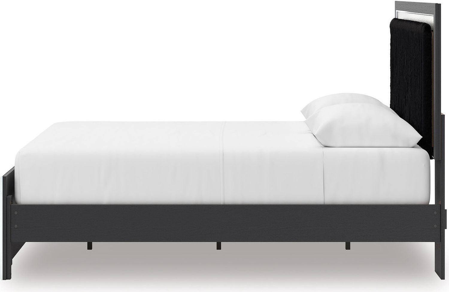 Ravalori Queen Upholstered Panel Headboard In Black NCB338057