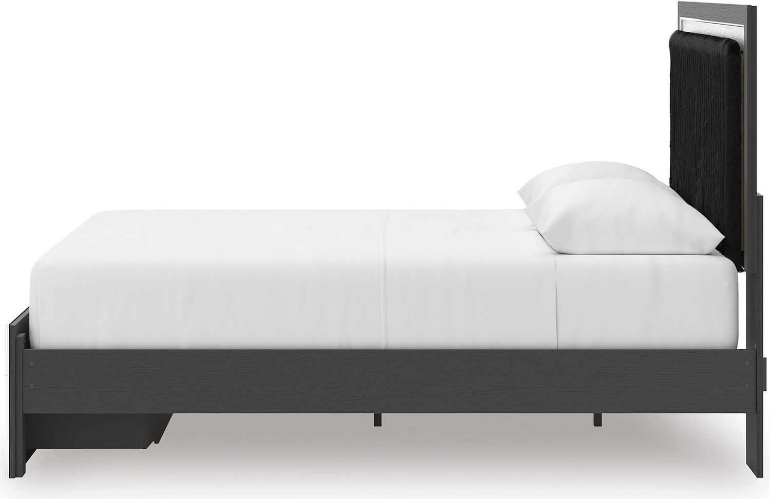 Ravalori Queen Upholstered Panel Headboard In Black NCB338057
