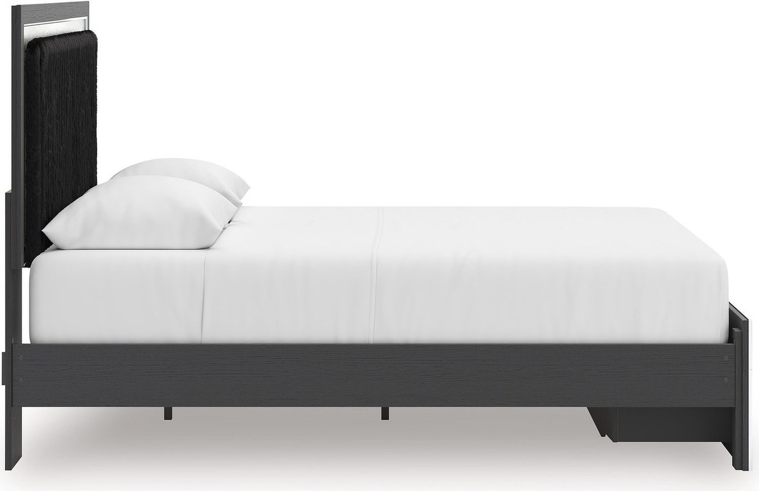 Ravalori Queen Upholstered Panel Headboard In Black NCB338057
