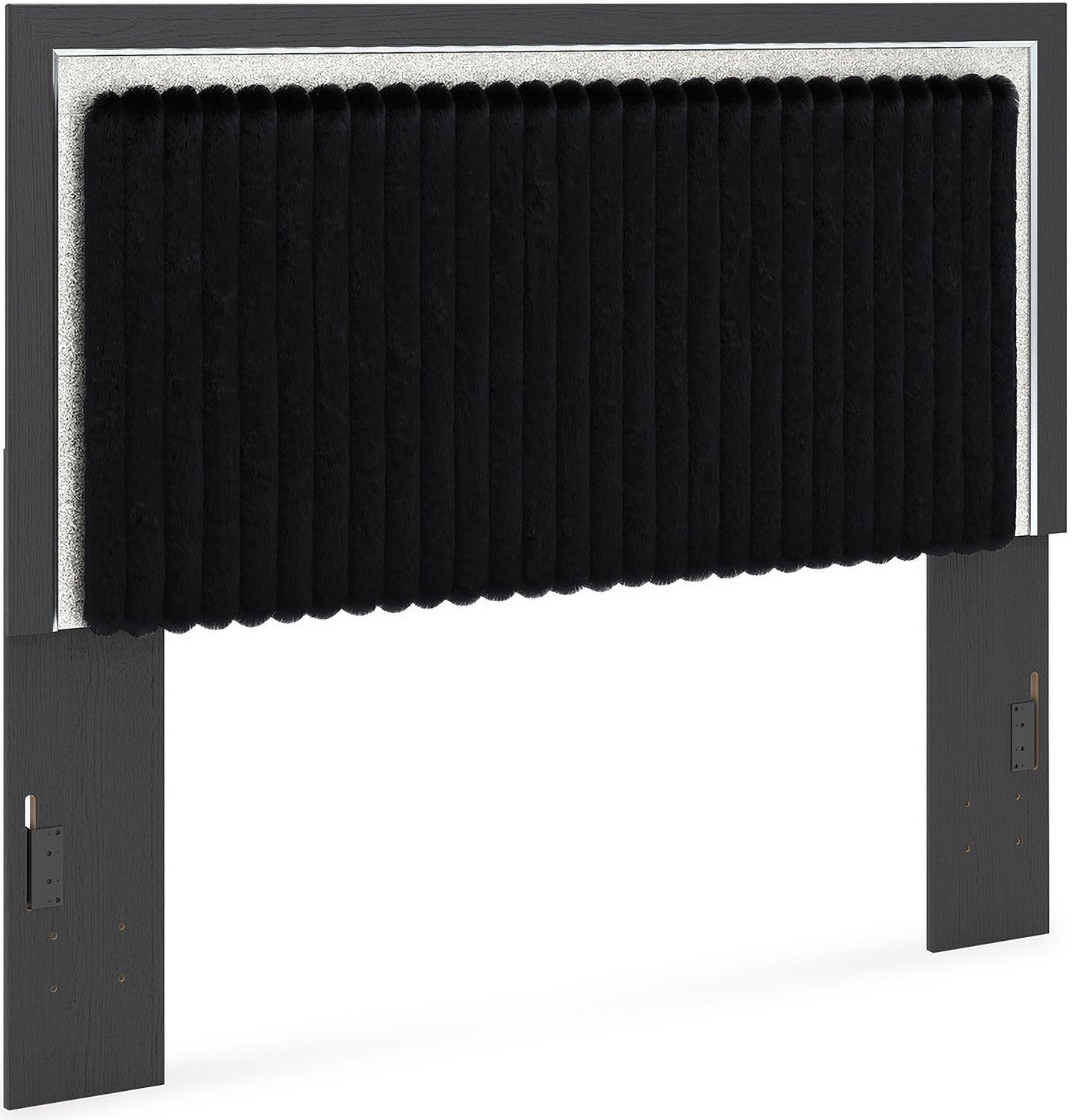 Ravalori Queen Upholstered Panel Headboard In Black NCB338057