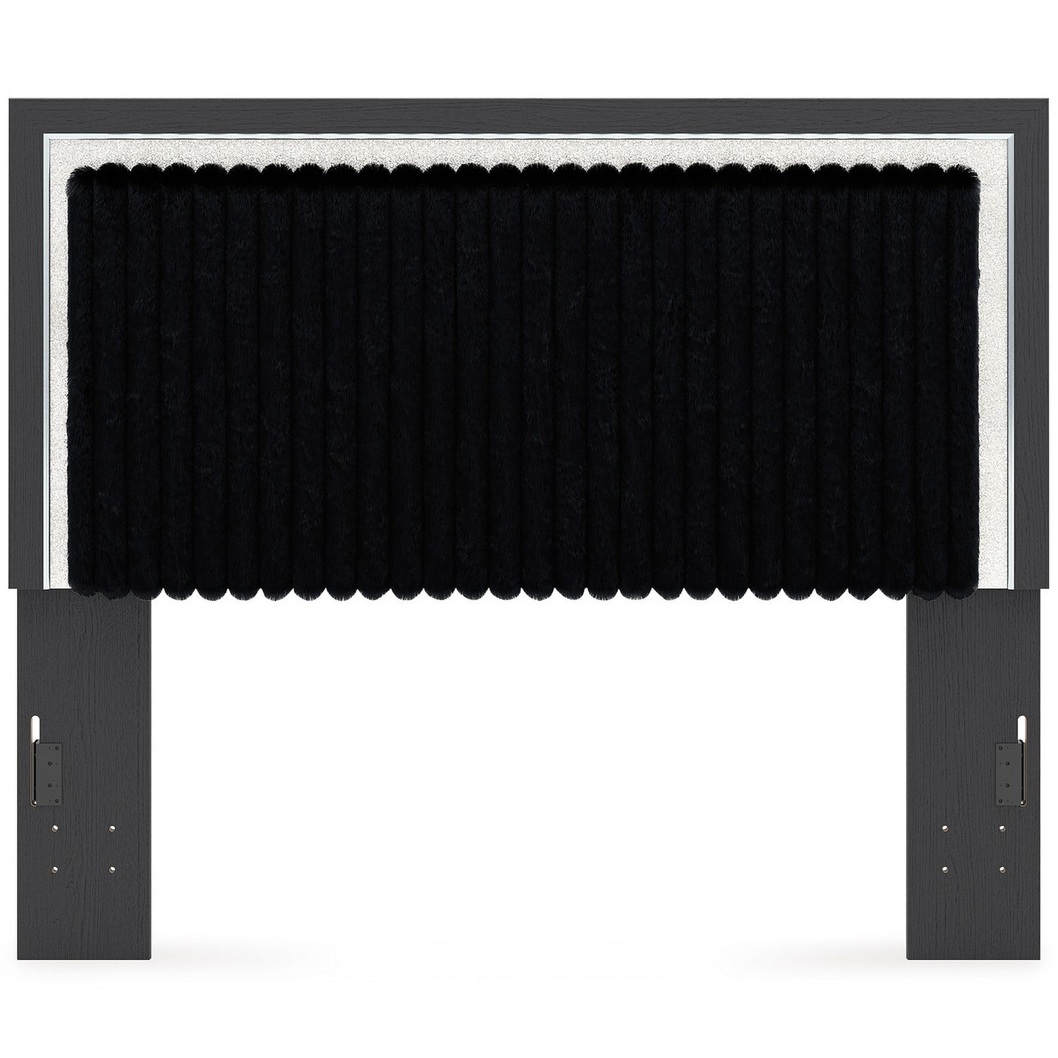 Ravalori Queen Upholstered Panel Headboard In Black NCB338057