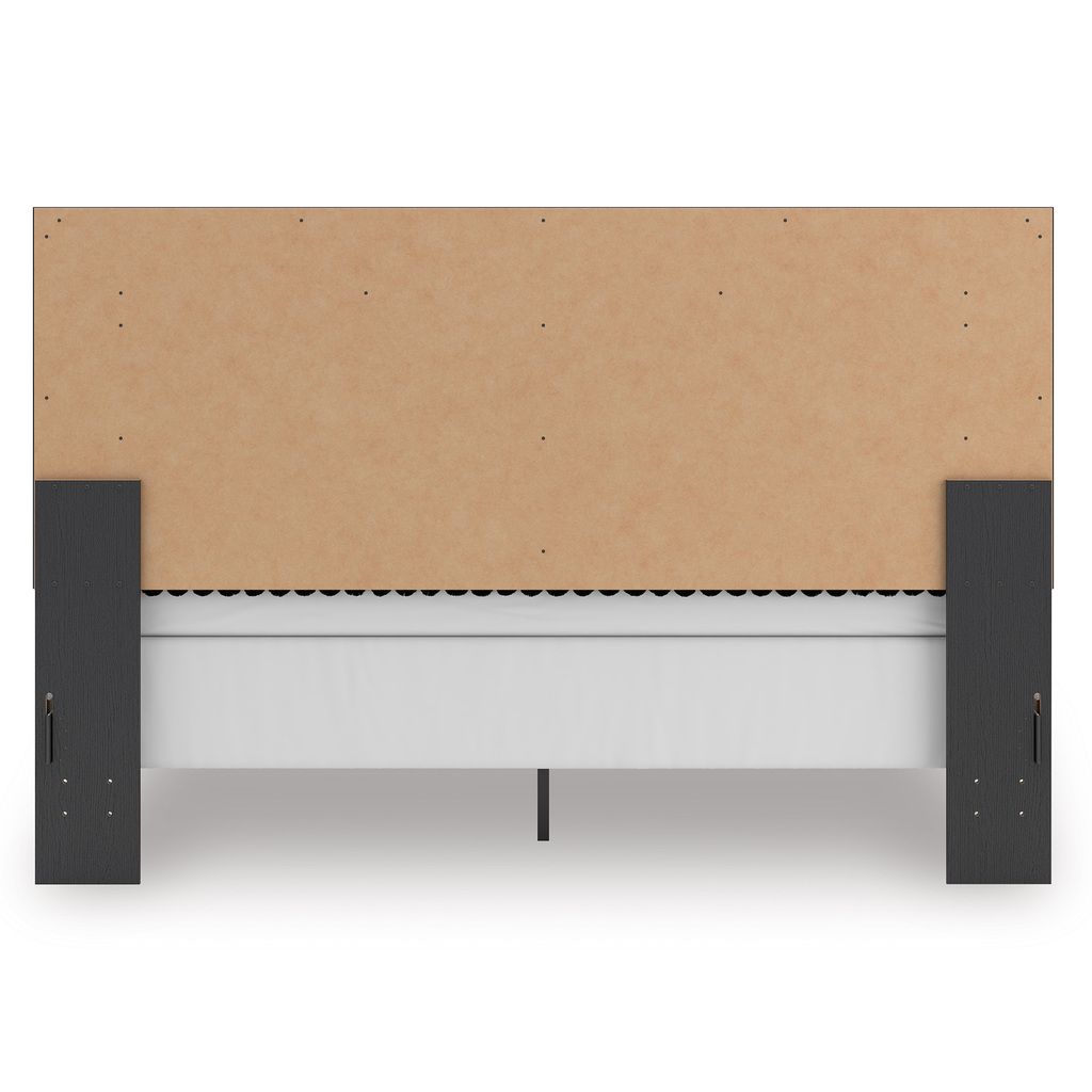 Ravalori King Upholstered Panel Bed In Black NCB3380B12