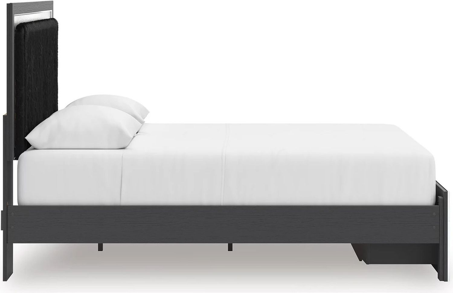 Ravalori Queen Upholstered Panel Storage Bed In Black NCB3380B4